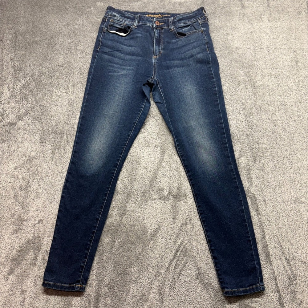 Arizona Jean Co Skinny Jeans Juniors Size 7 Blue Good Dark Wash Zip Fly Stretch